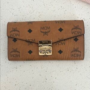 MCM Cognac Visetos Wallet